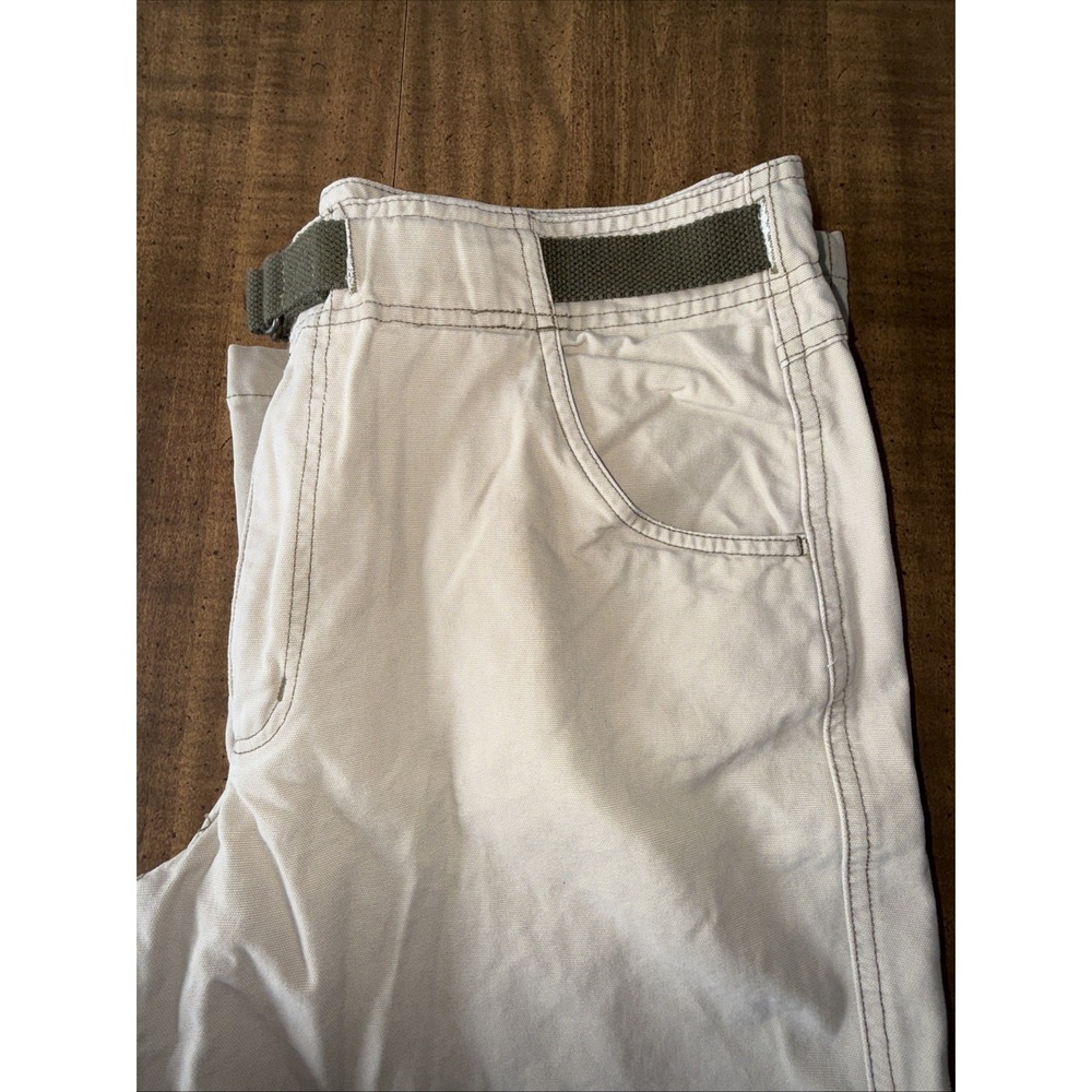 Ruff Hewn Men's Belted Cargo Pants Cotton Beige Size 34x34‎